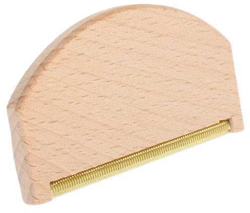Gatuida Pillingentferner Für Wollpullover Fusselentferner Für Stoffe Handkamm Aus Holz Entfusselkamm Für Kleidung Tragbarer Rasierkamm Für Wollmäntel Werkzeug Zum Entfernen Von
