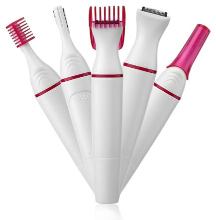 IGEAIIE Bikini Trimmer, Electric Razor for Women with Comb, Cordless Hair Trimmer with Floating Foil, Safe Shaver for Pubic Hair, Bikini Line, and Delicate Areas, Battery Operated, Wet & Dry Use