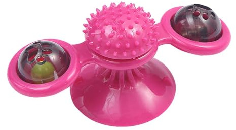 Funny Cat Toy, Windmill Cat Toy, Toothbrush Massage Toy for Cats, Funny Cat Spinner Exercise Toy, Cat Toy for Fun and Healthy Play