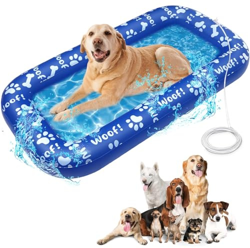 LYtech Schwimmendes Floß Für Haustiere Aufblasbare Wasserhängematte Für Hunde Float Swimming Pool Planschbecken Für Große & Kleine Hunde Für Hunde Sommer Garten Draußen Strand Spielzeug