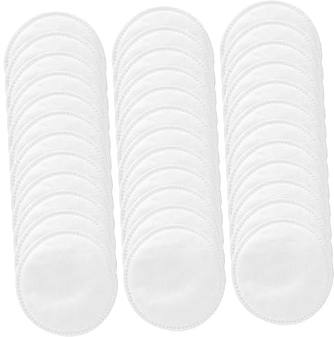 BAZEITFLOW 100 Runde Wattepads Make Up Entferner Vliesstoff Gesichtsreinigungspads für Haushalt Reise Peeling und Porentiefe Reinigung Weiß