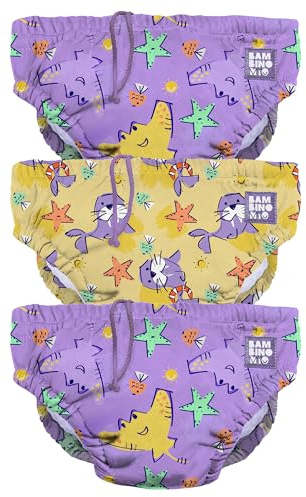 Bambino Mio 3 Pack Reusable Swim Nappies (12-15 kg) Age 2-3 Years | OEKO-TEX Standard 100 Snug fit to help catch poo - Lightweight, quick-drying - Stretchy waistband - Comfortable, soft fabrics
