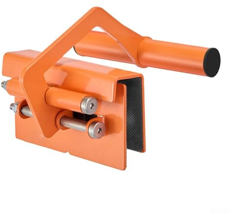 Abrazadera de elevación de panel de acero inoxidable con mandíbula de ajuste y acolchado de EVA para manejo de madera, azulejos, losas de piedra, capacidad de 50 kg, color naranja