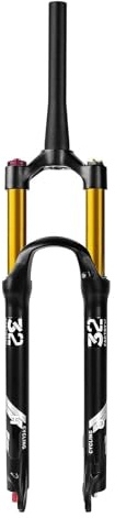 LQVAIPT Fourche avant VTT à air de 26, 27,5 et 29 pouces, débattement de 140 mm, réglage de rebond de 1 à 1/8, frein à disque QR de 9 mm, 29 pouces (C,26)