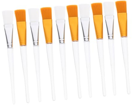 COLLBATH Lot de 10 Pinceaux Applicateurs pour Masque DIY, Pinceau pour Maquillage Visage, Outil Doux pour Soins de Peau et Soins Yeux