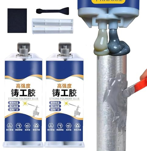 Heavy Duty Leak Sealing Welding Glue, Metal Glue Heavy Duty Waterproof, AB GlueWaterproof Sealant, Metal Epoxy, Cold Welding, Shockproof, 85g (2)