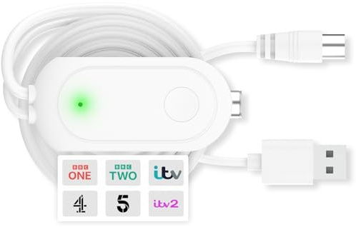 TV Booster Aerial Amplifier USB Powered Signal Enhancer for Improved Reception Compatible with Televisions Compact Design Aerial Booster 1m USB Cable 0.3m Connection Cable