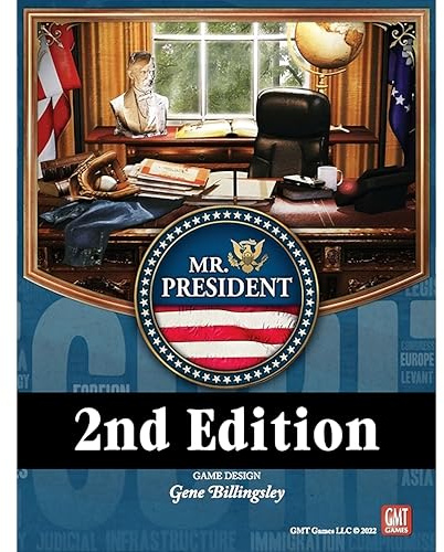 Mr. President 2nd Edition Brettspiel,Politik Strategie Brettspiel, Simulation von Entscheidungsfindung und Krisenmanagement, Solo Strategie Spiel mit Eventsystem