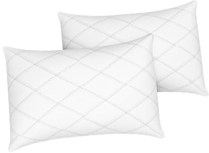 IMFAA Quilted Pillow Protector Pack of 2 - Soft and Comfortable Microfiber Pillowcase Protectors - Ant-Allergy and Breathable Pillow Cover.(2 x Quilted-Flap)