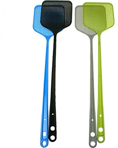 HAC24 4er Set XL Fliegenklatsche 50 cm Insektenvernichter Insektenschutz Fliegentöter