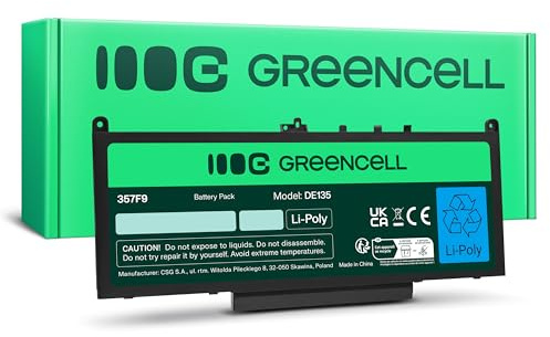 Green Cell Laptop Akku J60J5 J6OJ5 01W2Y2 0242WD 0MC34Y 1W2Y2 242WD MC34Y für Dell Latitude E7270 E7470 (5800 mAh, 7.4-7.6 V, Farbe: Schwarz, Anzahl Zellen 4)