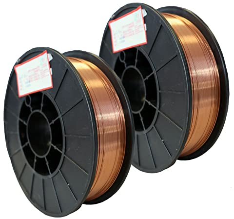 2 Stück Schweißdraht Schutzgas Stahldraht 0,8mm ER70S-6 SG2 5kg S200/D200 Rolle mit 50mm Dorn 200 mm Ø