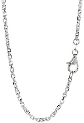 NKlaus collier 80 cm ankarkedja diamant 925 silver halsband 1,8 mm bred silverkedja 3631