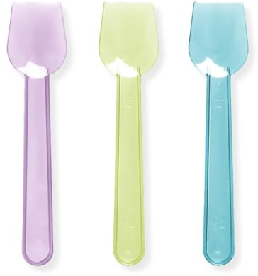 Virsus 500 Palette Gelato Colorate, lunghezza 10 cm, Biodegradabile e compostabile, cucchiaini per dessert, dolci, gelato, Gelateria, colori misti Giallo, Lilla e Celeste