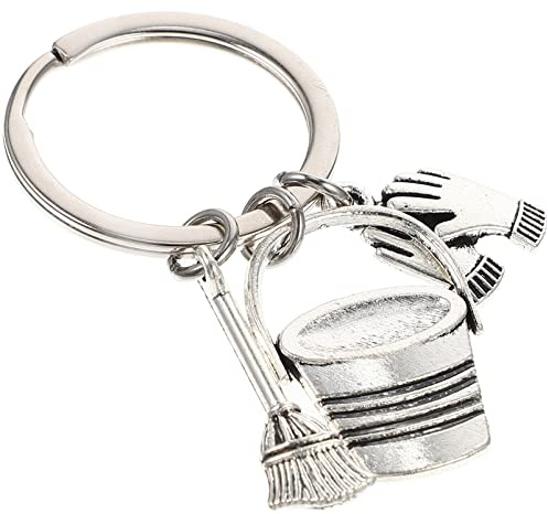 ifundom Housekeeping Gift Keychain, Bucket, Broom Charm Keychain