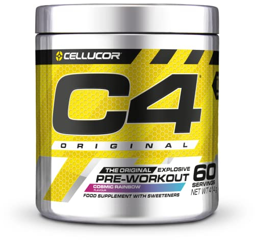 C4 Original Beta Alanine Sports Nutrition Bulk Pre Workout Powder for Men & Women | Best Pre-Workout Energy Drink Supplements | Creatine Monohydrate | Cosmic Rainbow | 60 Servings
