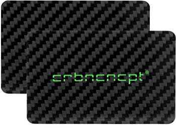 CRBNCNCPT® 2 x Carbon Fiber EC Card - Carta di Credito | Neve Slider - Dosatore - Tritatutto - Piastra | Antistatico | Polvere Angie