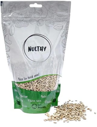 NULTHY - 500gr Pipas de Girasol Peladas BIO - Frutos Secos BIO - Semillas Ecológicas - Sin Gluten - Vegano