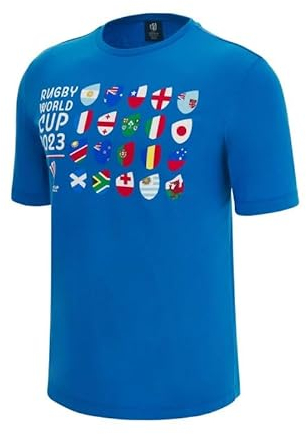 Macron T-Shirt Coupe du Monde de Rugby 2023 All Flag Homme (S)
