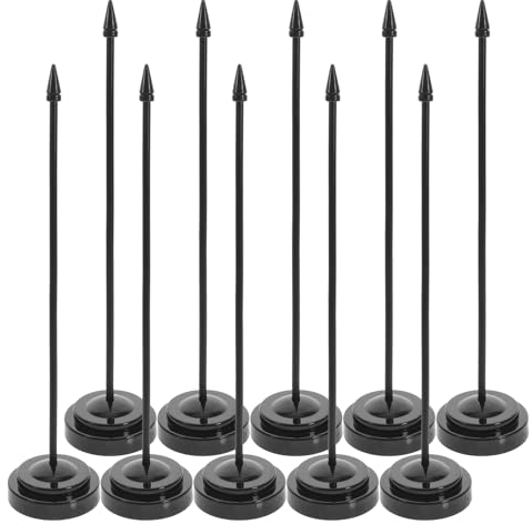 CIMAXIC 12stücke Teiliges Tischfahnenständer Aus Stabilem Für Schreibtisch Miniaturfahnenhalter Mit Runder Basis Für Büro Und Besprechungen