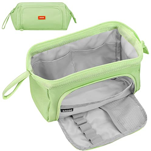 Sciphylia Federmäppchen Mäppchen Groß mit Griff Federmäppchen Mädchen Junge Bleistiftetui Schulbedarf Schreibwaren Schreibtisch Organizer für Kinder Studenten Erwachsene Schule Büro Zartes Grün