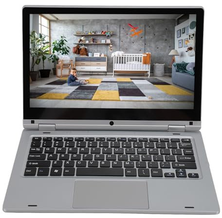 VBESTLIFE Ordinateur Portable Professionnel 2 en 1 Convertible à 360 Degrés avec écran Tactile FHD de 11,6 Pouces avec Processeur N4020, 6 Go de RAM, SSD 128 Go, 11 (6+128G Prise UE