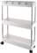 Vexillic Carrello Portaoggetti, Carrellino Multifunzionale a 3 Livelli con Ruote, Scaffale da Cucina Mobile, Carrello di Servizio per Cucina, Bagno, Ufficio, Camera da Letto, Soggiorno (Bianco)