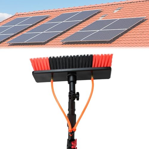 guoyjmm Ausziehbare Reinigungsbürste, Teleskop Waschbürste mit Wasserdurchlauf Teleskopstange mit Scheuerbürste Reinigungsgerät-für Fenster Autowaschbürste,3.6m(12ft)