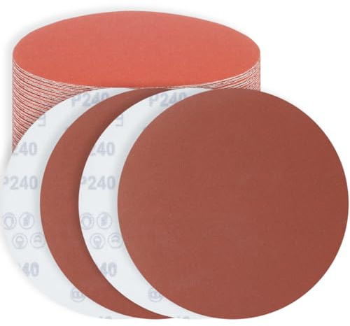 FEIHU 30 Stück Schleifpapier 200mm Klett Korn 240 für Tellerschleifer