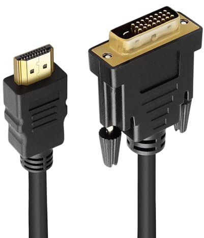 Cavo da interfaccia multimediale ad alta definizione a DVI - Cavo convertitore bidirezionale da 59 pollici, cavo adattatore HDMII DVI Cavo da DVI a HDMII | Cavo adattatore 1080P Plug and Play per