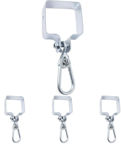 Connex Schaukelhaken - Mit Manschette & Karabinerhaken - 90 x 90 mm - 200 Kg Tragkraft - 1 Stück - verzinkt/Manschettenhaken/Gerüst-Haken/Luftschaukel-Haken/Gautsche/Hutsche / DY270816