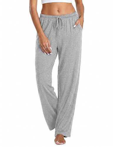 Marvmys Pantalon De Pyjama Femme Coton Bas De Pyjama Long Avec Poche Pantalon D'intérieur Décontracté Pour Femmes Pantalon De Nuit Vêtements De Nuit S-3XL