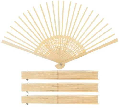 VALICLUD Japanese Folding Fan Frame Bamboo Diy Fan Making Frame Lightweight Unfinished Hand Skeleton for Weddings Parties Home Decor