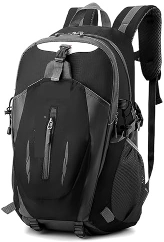 Wasserdichter Kletterrucksack Rucksack 40L Outdoor Sporttasche Reiserucksack Camping Wanderrucksack Damen Trekkingtasche for Herren(Black)