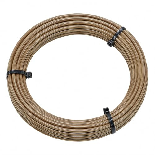 Gold Flex 3-Core Flexible Cable, 5m, 0.5mm Conductor, 3 Amp, for Indoor Lighting gold/bronze