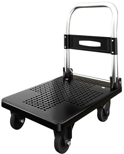 Robuster Plattformwagen, robuster Aluminium-Handwagen für Garage und Lagertransport, trägt bis zu 150 kg
