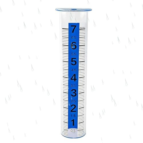 Tubo pluviometro con strumento di misurazione accurato | Tubo pluviometro da 20,3 cm per giardino, fattoria, patio, prato, vialetto, serra, balcone, paesaggio