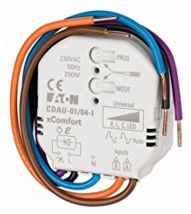 Eaton xComfort Smart‑Dimmaktor 182444 (CDAU‑01/04‑I) – R/L/C/LED, 0–250 W, 230 V, Unterputz‑Montage, mit Eingang (B01MTIK4J9)