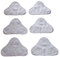 Malayas - 6pcs Home kitchen Accessories Microfibre Washable Cloth Pads,Steam Mop Triangular Floor Washable Replacement Pads,Delta Steam Mops Replacement Cloths,White