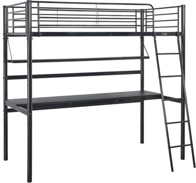 Alona Lit Mezzanine, 90cm x 190cm, Noir