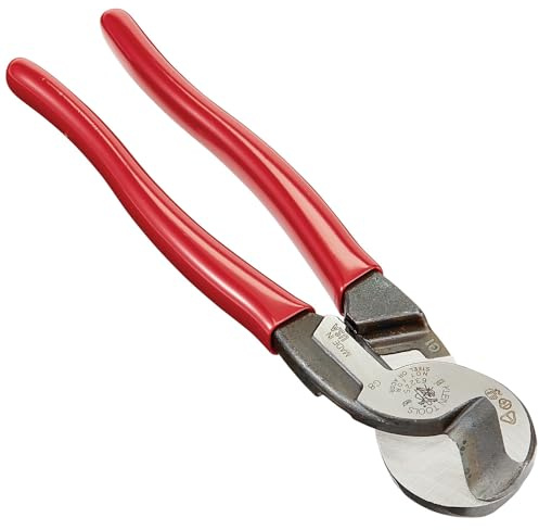 Klein Tools 63225 Cable Cutter, Made in USA, 9-Inch High Leverage Cutter for Aluminum, Copper and Communication Cable