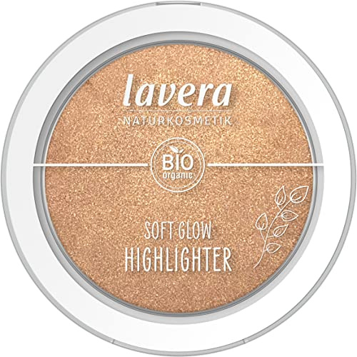 lavera Soft Glow Highlighter -Sunrise Glow 01- gold - Bio-Mandelöl & Vitamin E - Vegan - schimmernd - Samtige Textur (1 x 5,5g)