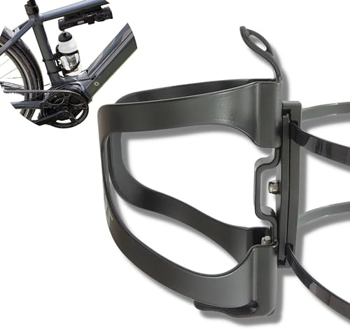 BeDiCo-Multi Mount Twist Fahrrad Flaschenhalter I Universal I Aluminium I Trinkflaschenhalter I ohne Schrauben I schwenkbar für seitliche Entnahmen I Adapter