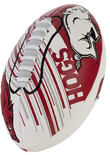 Franklin Sports Arkansas Razorbacks Foam Football - Youth Mini Football for Kids - 8.5 Junior Soft Foam Ball - SPACELACE Easy Grip Cover - Perfect Toy for Kids