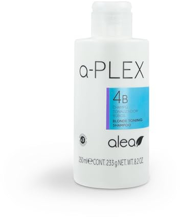 ALEA - Champú Matizador - A-Plex Nº4B Champú Tonalizador Rubios - 250 ml - para Cabellos Rubios, Decolorados o con Canas - Neutraliza Tonos Amarillos - Fortalece y Repara - Protege el Color