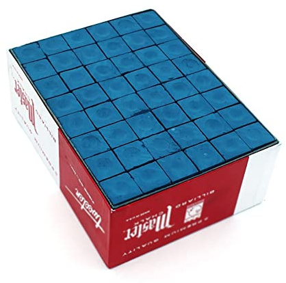 Master Gesso per Punta della Stecca, 144 Pezzi Autentico Triangolo Snooker o Gesso per Punta della Stecca da Biliardo, Polvere Antiscivolo per Sfregamento, per Biliardo Club Giochi da Tavolo blueoily