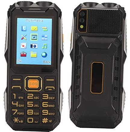 Zunate 2G Unlocked Rugged Phone, Seniors Cell Phone with 2.4in Screen, 1.3MP Camera, SOS Button, Family Numbers, FM Radio, 3000mAh Batery (Black)
