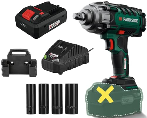 PARKSIDE® 20V Akku Kfz Drehschlagschrauber PASSK 20-Li C2, 1/2 inkl. Smart Akku (4Ah) und Ladegerät (2,4A), Schlagschrauber, 400Nm