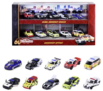 Majorette - Collection Premium - Véhicules Majorette - Coffret de 10 véhicules de Secours internationaux - 212054104