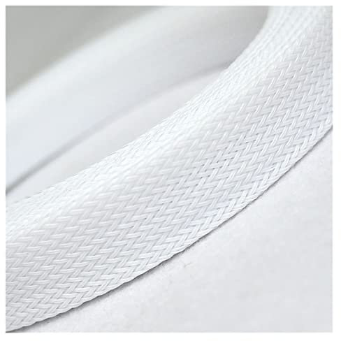 AUNANGLJSCS Cable sleeve, 1 Meter White 2~35mm PET Braided Expandable Sleeve Cable Wire Wrap Insulated Nylon High Density Tight Sheath Protector Harness(14mm)